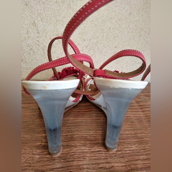 Miss Sixty platform open toe white & pink sandals. New with box in size 37. - Picture 4 of 9